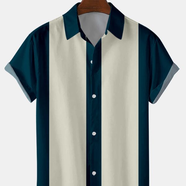 men's short-sleeve shirt mixed color stripe creative 3d digital printing stylish loose 2022 summer new, White;black
men's short-sleeve shirt mixed color stripe creative 3d digital printing stylish loose 2022 summer new, White;black