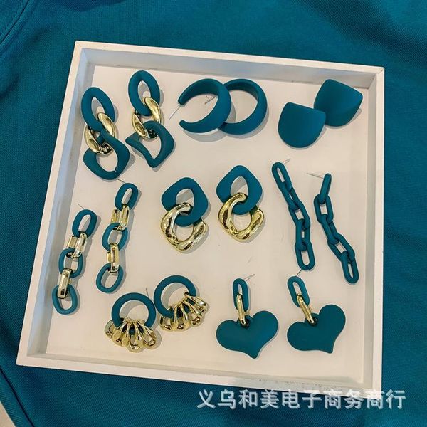 dangle & chandelier lake blue geometric drop earrings heart long chain resin statement jewelry for women gift 2021, Silver
dangle & chandelier lake blue geometric drop earrings heart long chain resin statement jewelry for women gift 2021, Silver
