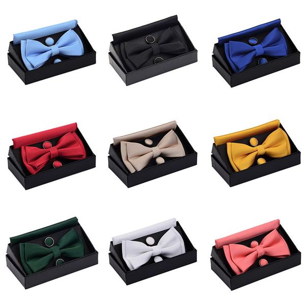 bow ties ricnais gift box tie set for men bowtie&pocket square cufflinks business wedding party handkerchief, Black;gray
bow ties ricnais gift box tie set for men bowtie&pocket square cufflinks business wedding party handkerchief, Black;gray