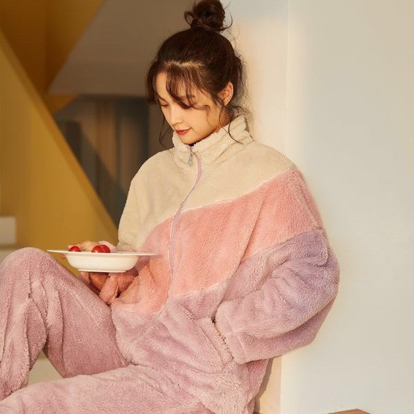2021winter thick warm pajamas sets for women flannel plus size sleepwear long sleeve nightgown homewear loose casual pyjamas set, Black;red
2021winter thick warm pajamas sets for women flannel plus size sleepwear long sleeve nightgown homewear loose casual pyjamas set, Black;red