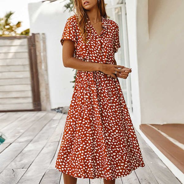 fashion polka dot women dress casual turn-down collarshort sleeve drawstring elastic waist female beach dresses w198 210526, Black;gray
fashion polka dot women dress casual turn-down collarshort sleeve drawstring elastic waist female beach dresses w198 210526, Black;gray