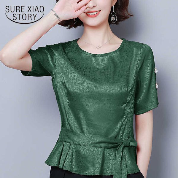 blusas fashion solid women blouse o-neck summer short sleeve chiffon blouse loose beading woman shirt lady clothing 10039 210527, White
blusas fashion solid women blouse o-neck summer short sleeve chiffon blouse loose beading woman shirt lady clothing 10039 210527, White