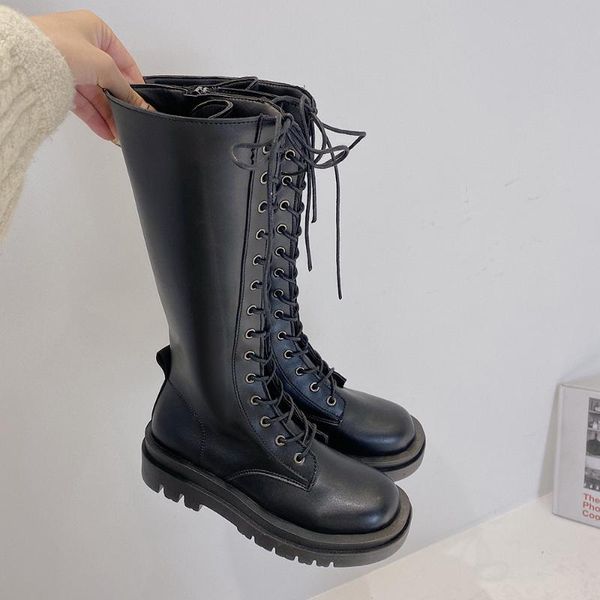 boots 2021 winter women fashion ins spring autumn leather female high platform for lace design shoes, Black
boots 2021 winter women fashion ins spring autumn leather female high platform for lace design shoes, Black