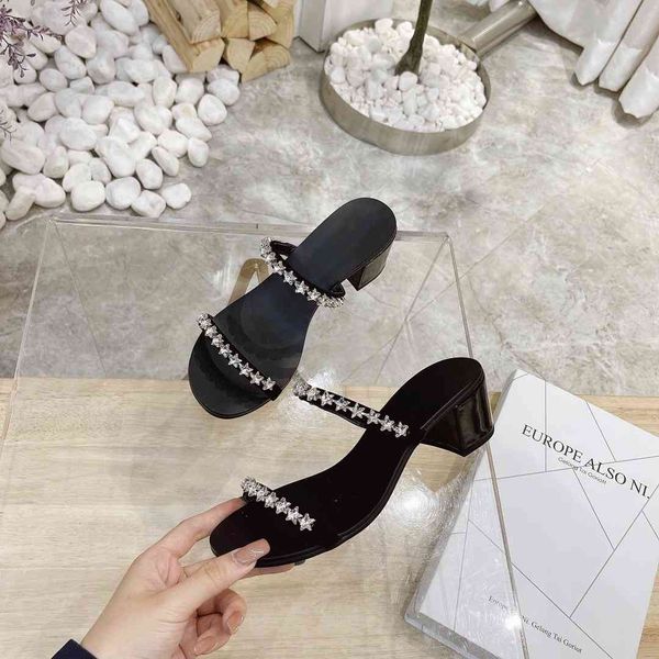 80% off shoes new shoes women summer genuine leather crystal slippers med heels and flat with outside zapatos de mujer, Black
80% off shoes new shoes women summer genuine leather crystal slippers med heels and flat with outside zapatos de mujer, Black