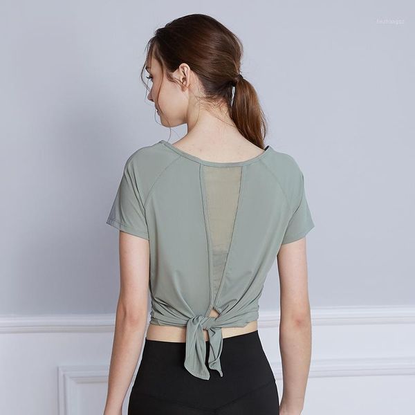vansydical back tie cool yoga athletic running t-shirt women mesh short-sleeved shirts plain sport fitness workout tee 
vansydical back tie cool yoga athletic running t-shirt women mesh short-sleeved shirts plain sport fitness workout tee