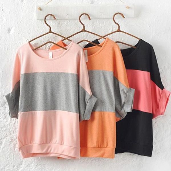 shirt women 2021 t vintage summer short sleeve pactchwork color plus size cotton t-shirt batwing ropa mujer women's, White
shirt women 2021 t vintage summer short sleeve pactchwork color plus size cotton t-shirt batwing ropa mujer women's, White