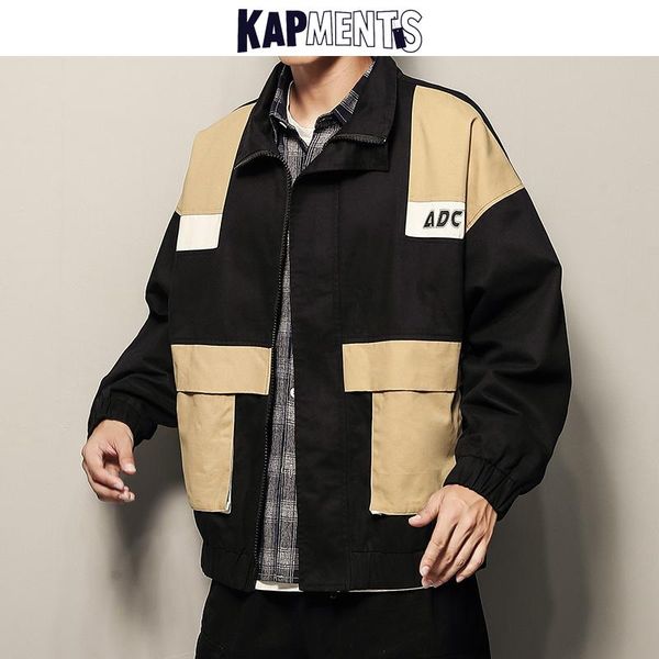 men's jackets kapments men streetwear pockets cargo 2021 man harajuku patchwork hip hop coat couple korean fashions loose windbreaker, Black;brown
men's jackets kapments men streetwear pockets cargo 2021 man harajuku patchwork hip hop coat couple korean fashions loose windbreaker, Black;brown