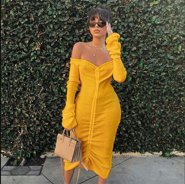 2021front dstring bandage dresses women white slash neck long sleeve club party dress autumn winter off shoulder maxi dress, Black;gray
2021front dstring bandage dresses women white slash neck long sleeve club party dress autumn winter off shoulder maxi dress, Black;gray