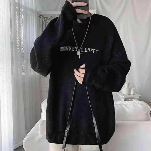 knitted men sweater fashion thick warm winter letter print cartoon character cloth lazy style oversized male pullover, White;black
knitted men sweater fashion thick warm winter letter print cartoon character cloth lazy style oversized male pullover, White;black