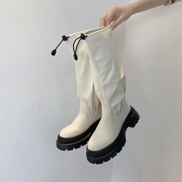 boots women autumn winter 2021 fashion flats shoes female round toe platform ladies mid calf high heels, Black
boots women autumn winter 2021 fashion flats shoes female round toe platform ladies mid calf high heels, Black