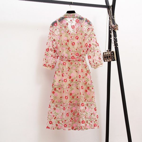 casual dresses arrive runway summer flower embroidery overlay trench women notched collar lantern sleeve belt mesh long hsiw, Black;gray
casual dresses arrive runway summer flower embroidery overlay trench women notched collar lantern sleeve belt mesh long hsiw, Black;gray