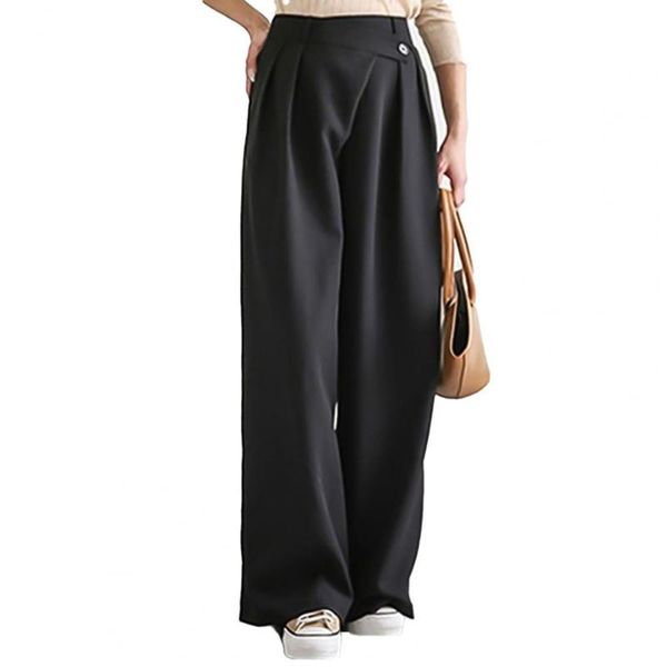 women's pants & capris women high waist solid color irregular waistband wide leg loose trousers oversize for, Black;white
women's pants & capris women high waist solid color irregular waistband wide leg loose trousers oversize for, Black;white