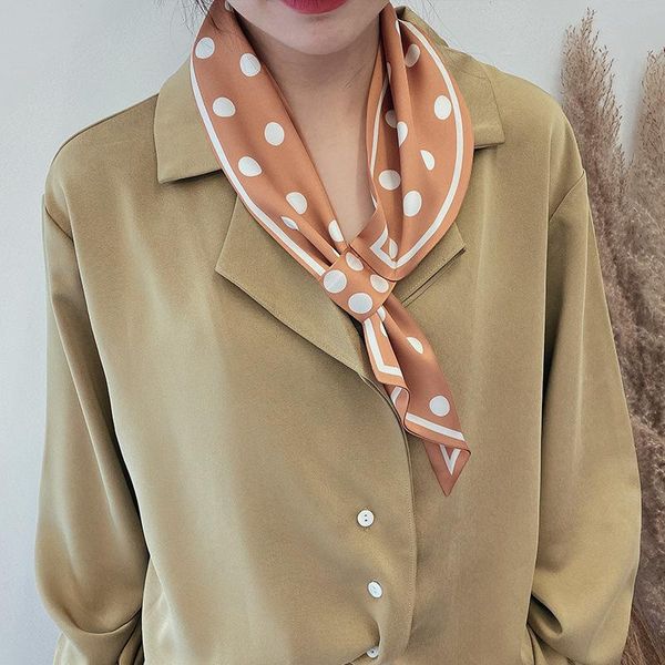 scarves 2021 silk scarf women wild temperament buckle tied hair decorative head chiffon hijab yellow dot ladies scarve, Blue;gray
scarves 2021 silk scarf women wild temperament buckle tied hair decorative head chiffon hijab yellow dot ladies scarve, Blue;gray