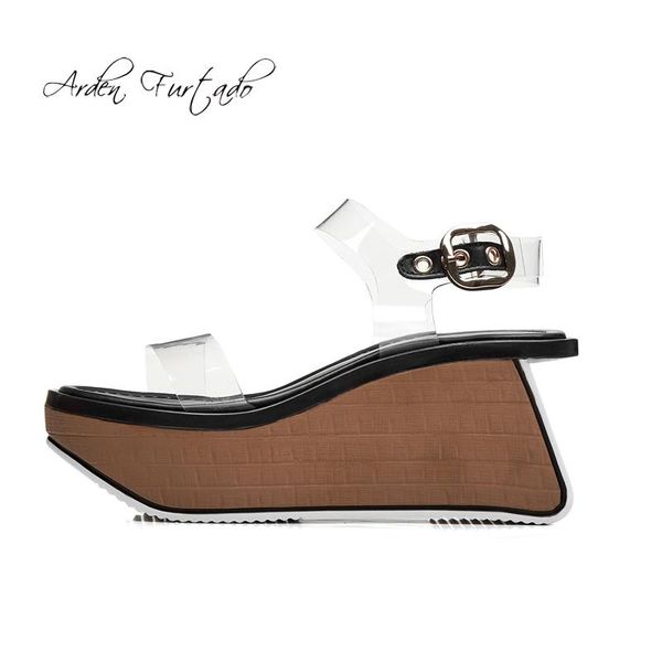 dress shoes arden furtado summer 2021 fashion women's pvc sandals casual open toe wedge buckle strap platform, Black
dress shoes arden furtado summer 2021 fashion women's pvc sandals casual open toe wedge buckle strap platform, Black
