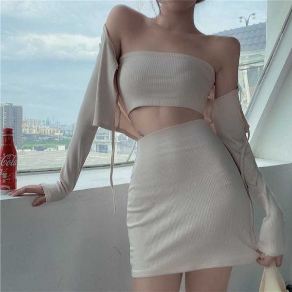 two piece dress bag hip skirt + jacket strapless bra camisole three-piece female summer style knitting suit shcm, White
two piece dress bag hip skirt + jacket strapless bra camisole three-piece female summer style knitting suit shcm, White