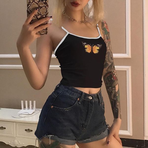 crop summer womens tank butterfly letter embroidery strap cropped feminino ladies elastic shirt vest camisole, White
crop summer womens tank butterfly letter embroidery strap cropped feminino ladies elastic shirt vest camisole, White