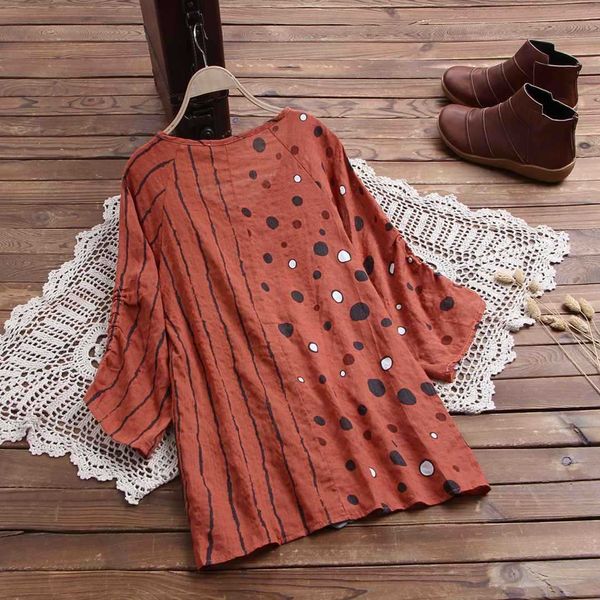 women's blouses & shirts blouses vintage patcwork spring printed casual 3/4 sleeve polka dot blusas female lace-up tuni ogt7, White
women's blouses & shirts blouses vintage patcwork spring printed casual 3/4 sleeve polka dot blusas female lace-up tuni ogt7, White