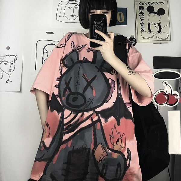 women's t-shirt women anime t shirt gothic graphic harajuku tshirt short sleeve korean style pastel goth kawaii clothes grung tees sum, White
women's t-shirt women anime t shirt gothic graphic harajuku tshirt short sleeve korean style pastel goth kawaii clothes grung tees sum, White