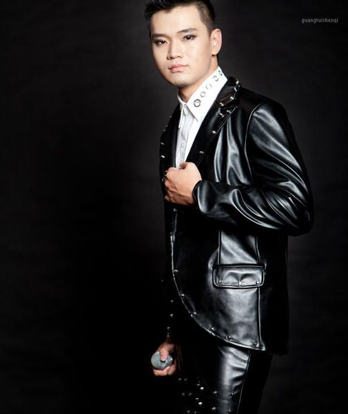 men's fur & faux black rivets punk motorcycles leather jacket men singer stage 1 fashion mens jackets and coats customizable
men's fur & faux black rivets punk motorcycles leather jacket men singer stage 1 fashion mens jackets and coats customizable