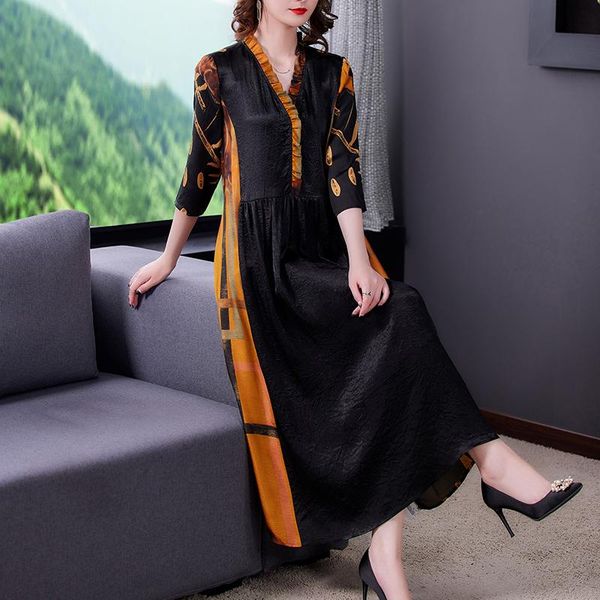 plus size print women dress spring dresses main picture color 8528 casual, Black;gray
plus size print women dress spring dresses main picture color 8528 casual, Black;gray