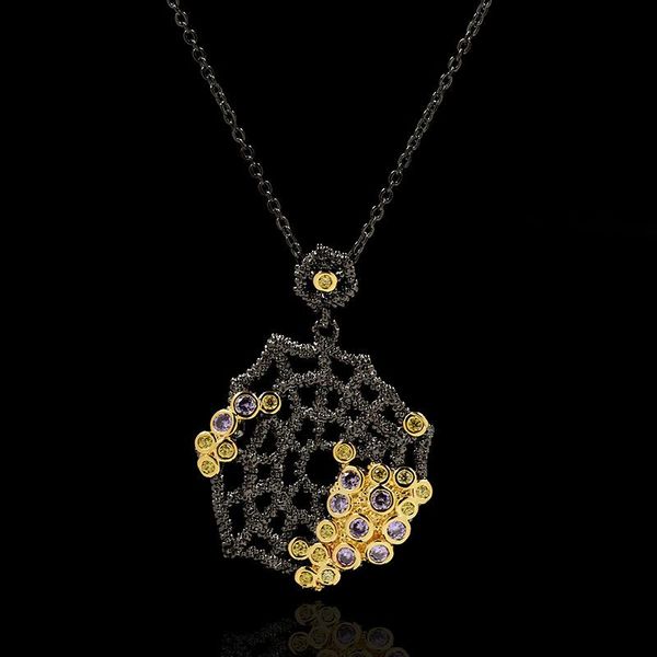 pendant necklaces purple zircon hollow for women delicate fashion bomian style black gold color necklace jewelry, Silver
pendant necklaces purple zircon hollow for women delicate fashion bomian style black gold color necklace jewelry, Silver