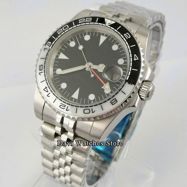 wristwatches 40mm luxury black dial orange gmt automatic watch sapphire glass ceramic bezel men's watches, Slivery;brown
wristwatches 40mm luxury black dial orange gmt automatic watch sapphire glass ceramic bezel men's watches, Slivery;brown