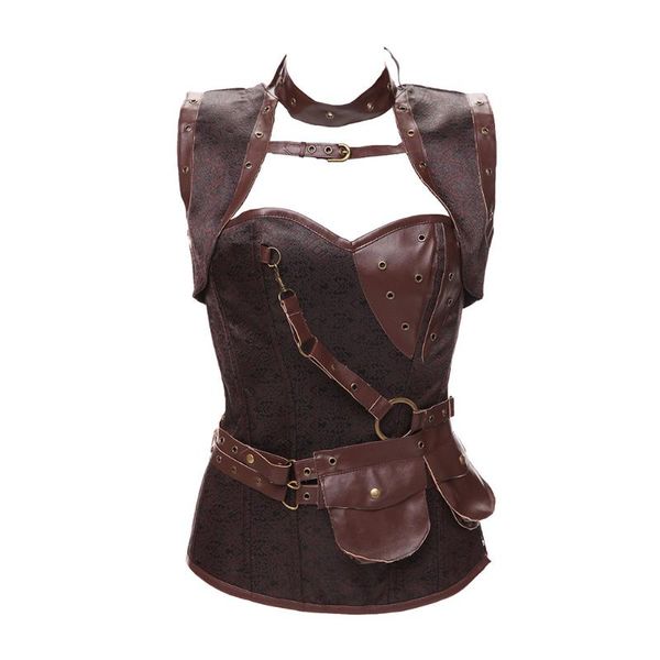 bustiers & corsets plus size s-6xl women's steampunk spiral steel boned high neck vintage retro corset bustier with mini shrug jacket, Black;white
bustiers & corsets plus size s-6xl women's steampunk spiral steel boned high neck vintage retro corset bustier with mini shrug jacket, Black;white