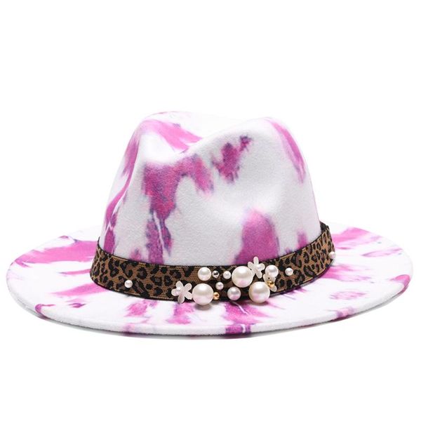 wide brim hats fedora women tie dye gradient luxury felted winter spring multicolor jazz caps casual, Blue;gray
wide brim hats fedora women tie dye gradient luxury felted winter spring multicolor jazz caps casual, Blue;gray