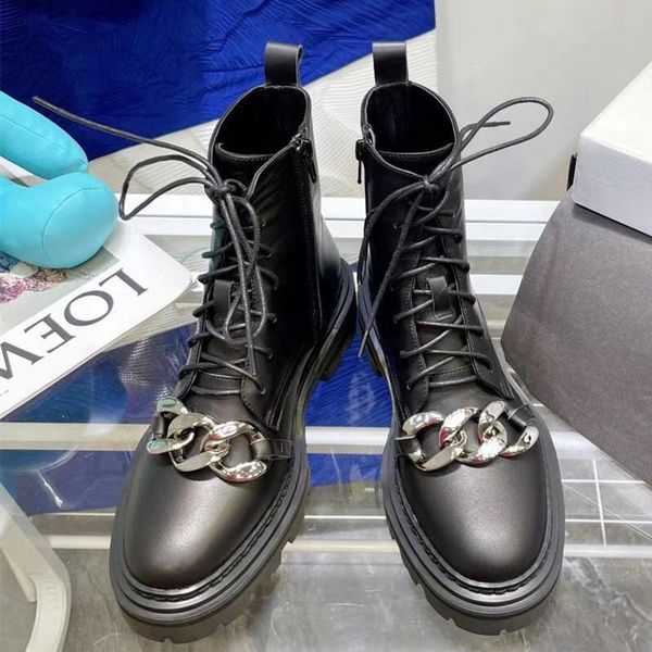 boots chain decor thick bottom lace up black genuine leather shoes winter designer fashion
boots chain decor thick bottom lace up black genuine leather shoes winter designer fashion