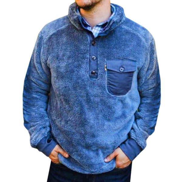 cofekate man sweatshirts fleece teddy fur pullover men long sleeve buttons jumper solid color winter warm mens sweatshirt y0319, Black
cofekate man sweatshirts fleece teddy fur pullover men long sleeve buttons jumper solid color winter warm mens sweatshirt y0319, Black