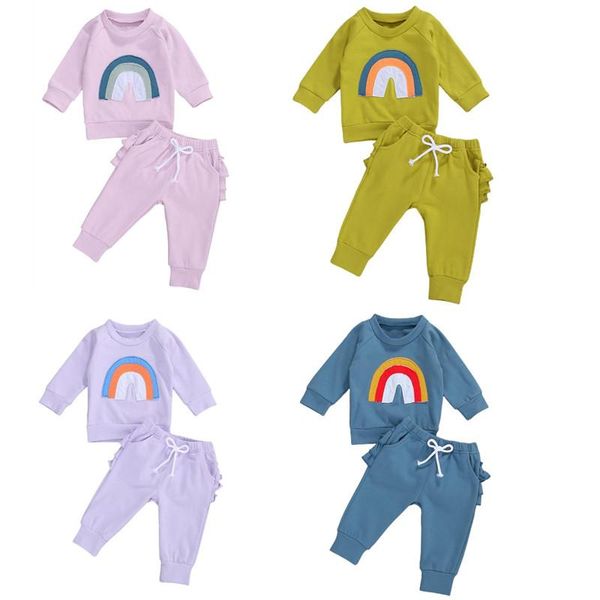 0-3years toddler baby boy girl autumn clothing set long sleeve rainbow printed cotton pant 2pcs casual outfit clothes sets, White
0-3years toddler baby boy girl autumn clothing set long sleeve rainbow printed cotton pant 2pcs casual outfit clothes sets, White