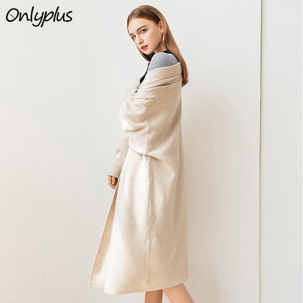 women's sweaters onlyplus winter women cardigan cashmere long coat casual loose soft wool sweater blend warm kintted, White;black
women's sweaters onlyplus winter women cardigan cashmere long coat casual loose soft wool sweater blend warm kintted, White;black