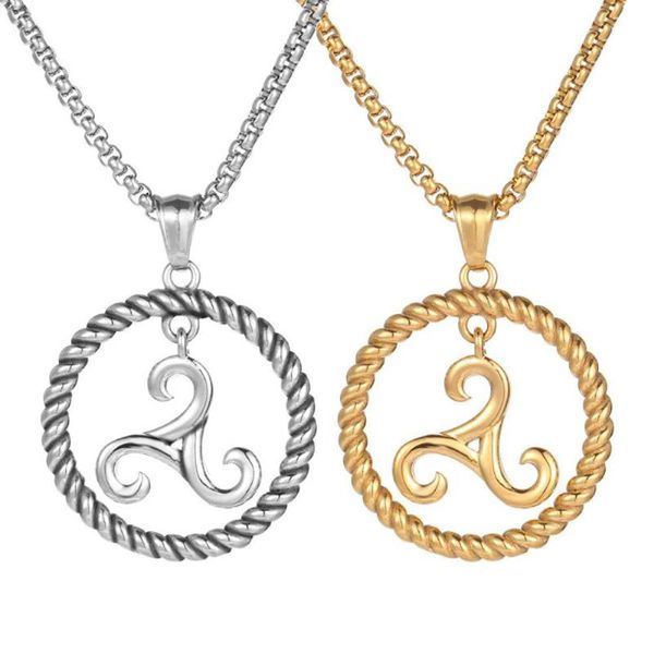 chains stainless steel gold cyclone rope round punk rock pendant necklace jewelry men women gift for him with chain, Silver
chains stainless steel gold cyclone rope round punk rock pendant necklace jewelry men women gift for him with chain, Silver