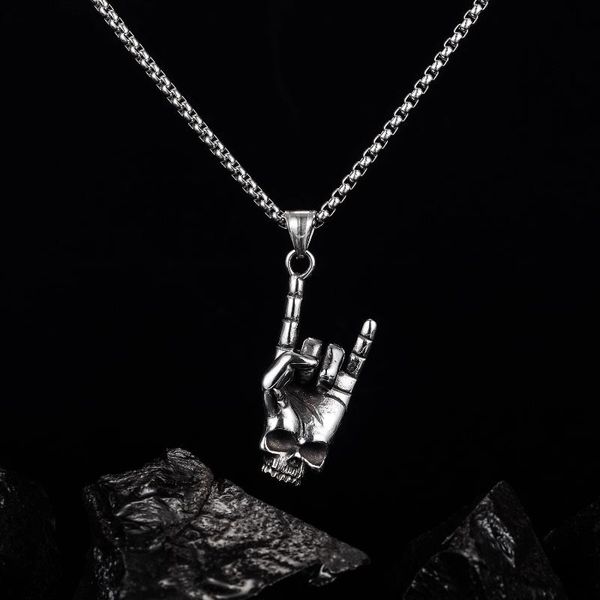 pendant necklaces skull long men chain punk for boyfriend male stainless steel party jewelry creativity gift wholesale, Silver
pendant necklaces skull long men chain punk for boyfriend male stainless steel party jewelry creativity gift wholesale, Silver