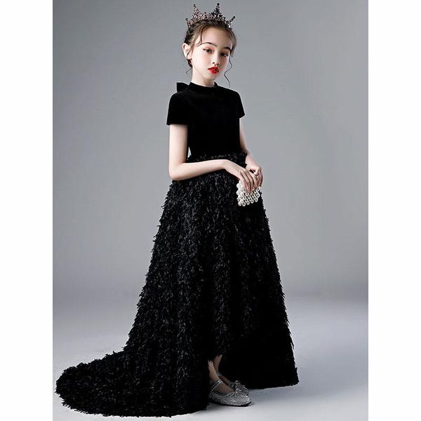 black princess dress luxury high low velvet long floor for birthday party wedding flower girl graduation gown girl's dresses, Red;yellow
black princess dress luxury high low velvet long floor for birthday party wedding flower girl graduation gown girl's dresses, Red;yellow