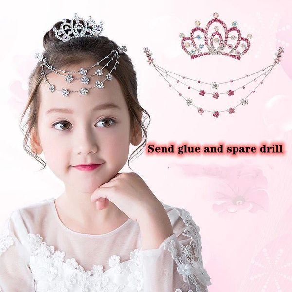 crown headdress children's crystal diamond forehead brow heart chain plate hair ornament girl hairpin princess set accessories, Slivery;white
crown headdress children's crystal diamond forehead brow heart chain plate hair ornament girl hairpin princess set accessories, Slivery;white