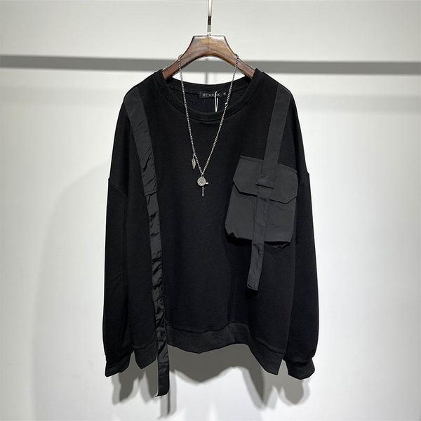 men's hoodies & sweatshirts loose work clothes sweater autumn dark department pocket splicing designer yamamoto street fashion large to, Black
men's hoodies & sweatshirts loose work clothes sweater autumn dark department pocket splicing designer yamamoto street fashion large to, Black