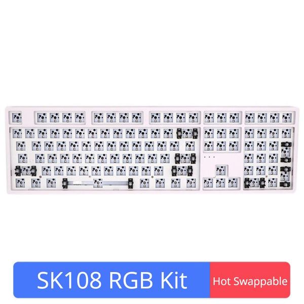 sk108 key mechanical keyboard kit 100% swappable programmable wired bluetooth replaceable space diy keyboards
sk108 key mechanical keyboard kit 100% swappable programmable wired bluetooth replaceable space diy keyboards