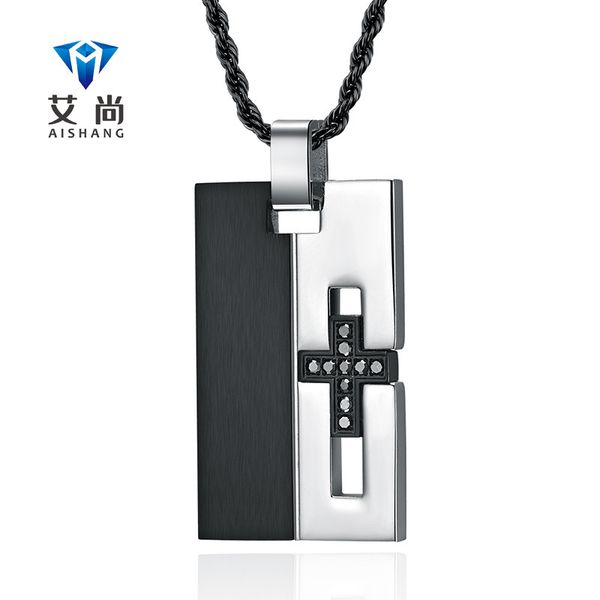 net red men's stainless steel diamond pendant popular student jewelry trendy people wear necklace, Silver
net red men's stainless steel diamond pendant popular student jewelry trendy people wear necklace, Silver