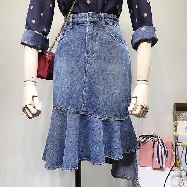 skirts women's clothing fashion ruffles knee length denim jean elegant party wearing bottom clothes female girl, Black
skirts women's clothing fashion ruffles knee length denim jean elegant party wearing bottom clothes female girl, Black