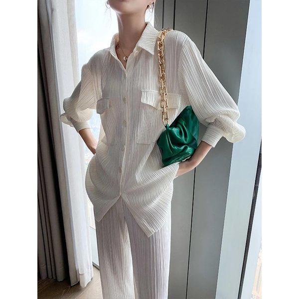 women's two piece pants women wide leg summer comfy set female casual singble breasted shirt suit long sleeve blouse& loose 2pcs, White
women's two piece pants women wide leg summer comfy set female casual singble breasted shirt suit long sleeve blouse& loose 2pcs, White