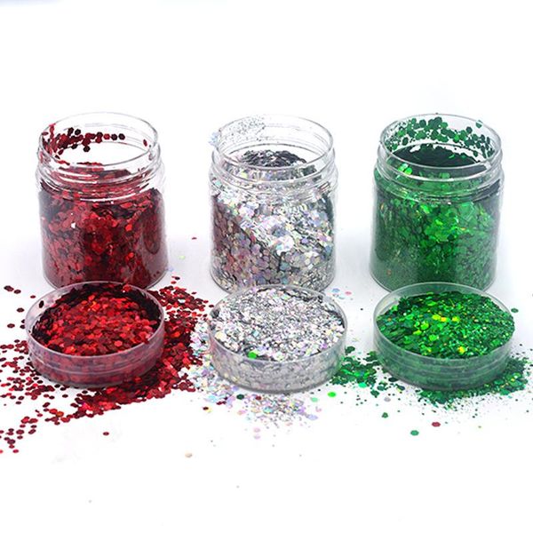 nail glitter 50g/bottle mixed sizes chunky resin powder iridescent gold/silver holographic sequins gel polish loose, Silver;gold
nail glitter 50g/bottle mixed sizes chunky resin powder iridescent gold/silver holographic sequins gel polish loose, Silver;gold
