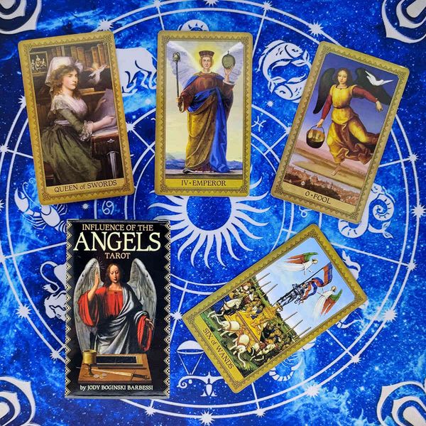influence of the angels tarot cards prophecy divination deck english version entertainment board game 78 sheets/box
influence of the angels tarot cards prophecy divination deck english version entertainment board game 78 sheets/box