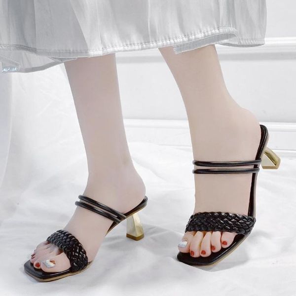 dress shoes women pumps high heels set foot flip flop braided square open toe ladies party sandals 2021, Black
dress shoes women pumps high heels set foot flip flop braided square open toe ladies party sandals 2021, Black