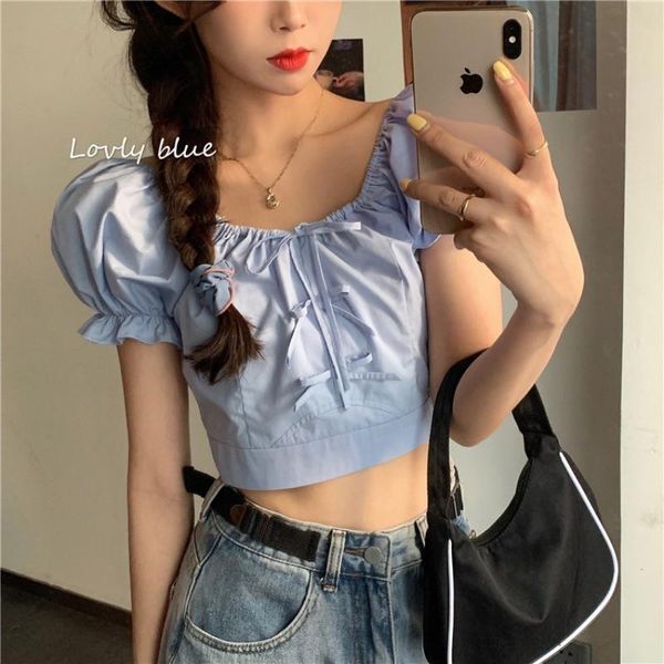 women's blouses & shirts junerain retro puff sleeve women vintage short square collar female elegant leisure streetwear clothes top, White
women's blouses & shirts junerain retro puff sleeve women vintage short square collar female elegant leisure streetwear clothes top, White