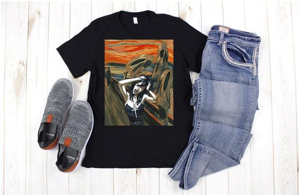 sandman dream death the scream art gothic skull mashup comic gaiman black tshirt, White;black
sandman dream death the scream art gothic skull mashup comic gaiman black tshirt, White;black