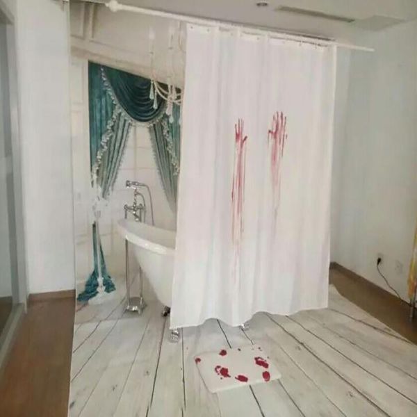 shower curtains scary blood hand print halloween curtain waterproof mildew polyester bathroom fabric for bathtub art decoration
shower curtains scary blood hand print halloween curtain waterproof mildew polyester bathroom fabric for bathtub art decoration