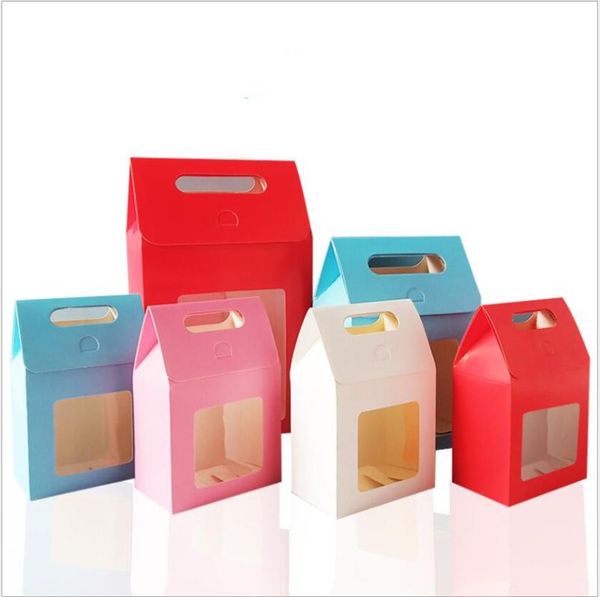 gift wrap 12pcs colored paper box clear window food packaging boxes cookies packing birthday wedding party favors bag with handle
gift wrap 12pcs colored paper box clear window food packaging boxes cookies packing birthday wedding party favors bag with handle