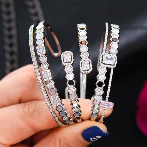 earrings & necklace godki romantic luxury geometric stackable bangle ring jewelry set for women wedding bridal cubic zirconia party, Silver
earrings & necklace godki romantic luxury geometric stackable bangle ring jewelry set for women wedding bridal cubic zirconia party, Silver