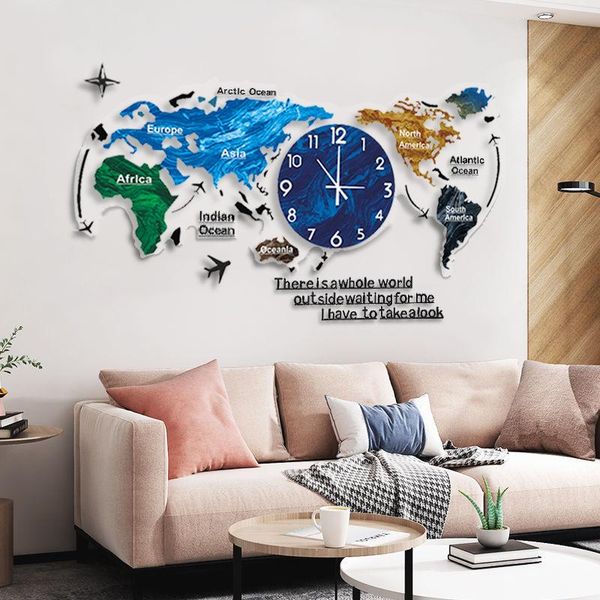 creative wall clock simple decor light luxury fashion watch living room personalized home clocks